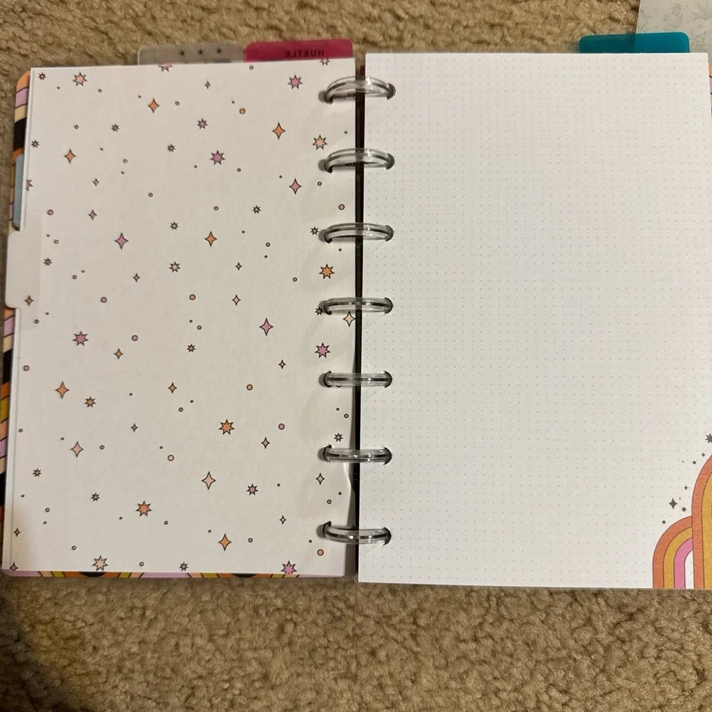 The Happy Planner Sunburst Notebook and Striped Pouch